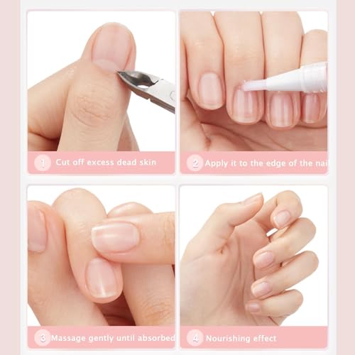 Nailz Nail 𝐆𝐫𝐨𝐰𝐭𝐡 Pen, Radiant Serum Oil Pen, Cuticle Oil for Nails, Nail 𝐍𝐮𝐭𝐫𝐢𝐞𝐧𝐭 Oil Pens for Moisturize Strengthen 𝐁𝐫𝐢𝐠𝐡𝐭𝐞𝐧 Nails Care (4pcs, 2ml)