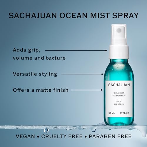 SACHAJUAN Ocean Mist Sea Salt Spray, Wave, Texture, Grip & Volume for Texturizing Beach Waves, Matte Finish