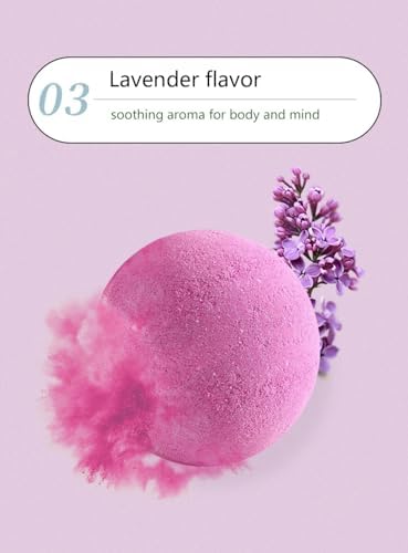 Bath Bombs Gift Set,Organic Handmade Large Fizzer with 100% Natural Materials for Kids, Women Men, Best Gift for All Festivals including lemon, rose, lavender, vanilla, green tea, ocean(6pcs)