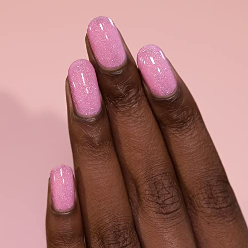 ILNP Holding Hands - Delicate Pink Holographic Jelly Nail Polish