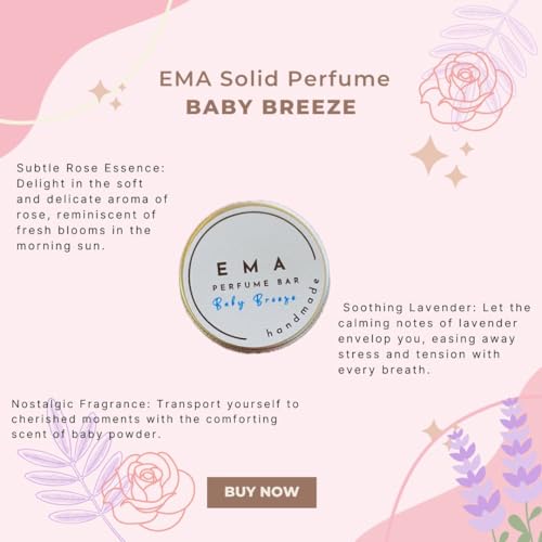 EMA Solid Perfume | Baby Breeze | Scents of Lavender, Rose | Handmade