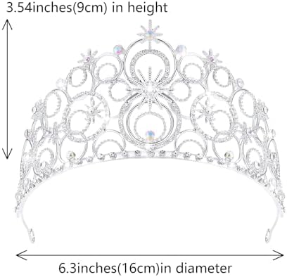 Crystal Crowns for Women, Crystal Bubble TiaraBride Royal Queen Headband Princess Headpieces for Women Bridal Wedding Prom Birthday Party Crowns