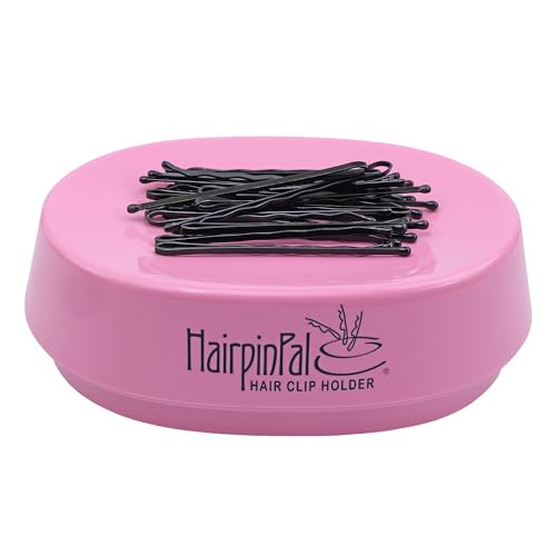 HairpinPal Magnetic Bobby Pin Holder - Easy Hair Clip and Pin Collector - Manage Hair Clips - Barrettes - Bobbi Pins - Keeps Rooms Tidy - Ideal for Travel - Raspberry Mauve - Made in the USA