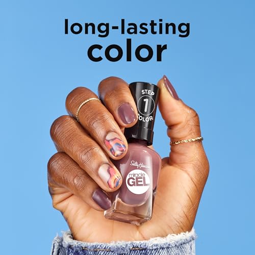 Sally Hansen Miracle Gel™, Distressed Denim, Long Lasting, Gel-Like Formula, No UV Lamp Needed, Blue Nail Polish