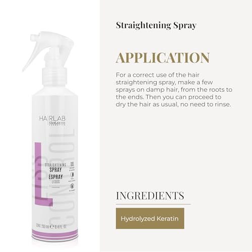 SALERM - Smoothing Hair Spray - Lisos Hair Lab - 250 ml - Eases and Prolongs Smoothing Results - With Hydrolyzed Keratin - Heat Protector for Hair - Eliminates Frizz
