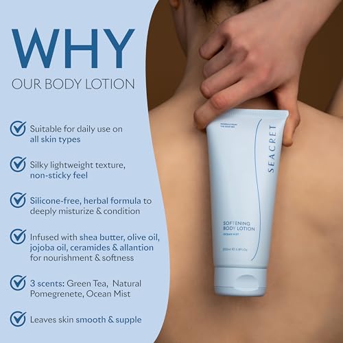 SEACRET Minerals From The Dead Sea Body Lotion, Ocean Mist, 6.8 Fl Oz