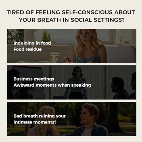 Smart Electric Oral Spray - Mouth Spray Fresh Breath, Cool Mint Breath Spray, Mouth Freshener Spray, Rechargeable, Alcohol Free, With 4 Pods (Classic+4 Bombs)