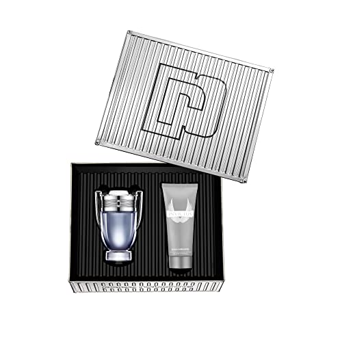 Paco Rabanne Invictus 2-Piece Set Gift Set for Men, (3.4 Oz Eau De Toilette Spray + 3.4 Oz All Over Shampoo)