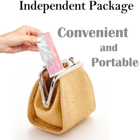 Disposable Manicure kit Press On Nail Tool Kit for Salon Home, Mini Nail Buffer, Nail File, Wood Stick, Nail Brush (Pink, 50 Set)