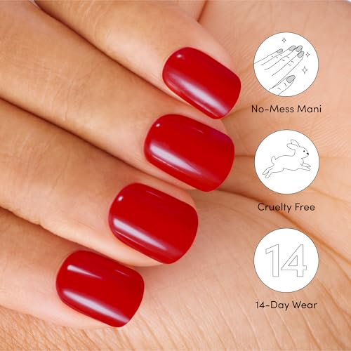 Dashing Diva Magic Press Nail Bundle - White Chocolate Cherries Collection - Short Square Press On Nails - Cherry Popsicle & Coconut Milk - Long Lasting Gel - Lasts Up to 7 Days - 2 Sets