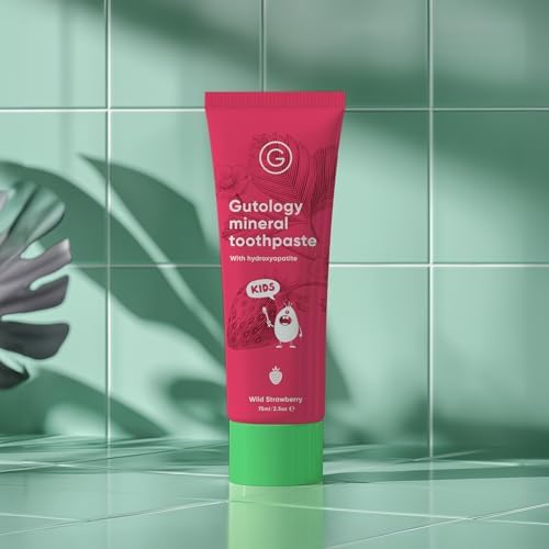 Kids Natural Probiotic Hydroxyapatite Toothpaste Fluoride Free Toothpaste Remineralising Enamel Repair Suitable for Children 2+ Helps Sensitive Teeth - Wild Strawberry Flavour 2.5 oz