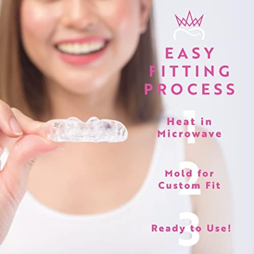 Protect The Crown Night Guard 2 Pack - Mouthguard for Teeth Grinding & Clenching, Professional Mouth Guard for Light and Heavy Grinding (Clear)