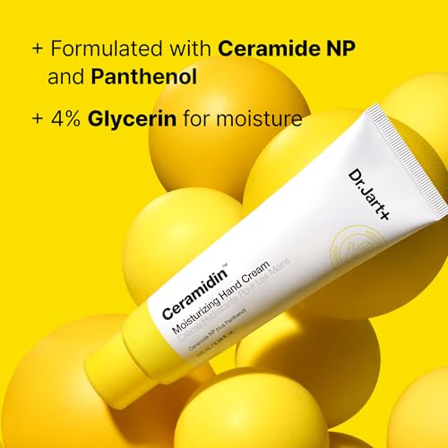 Dr.Jart+ Ceramidin Moisturizing Hand Cream For Dry Hands with Ceramides and Panthenol | Korean Skin Care, 3.38 Fl Oz