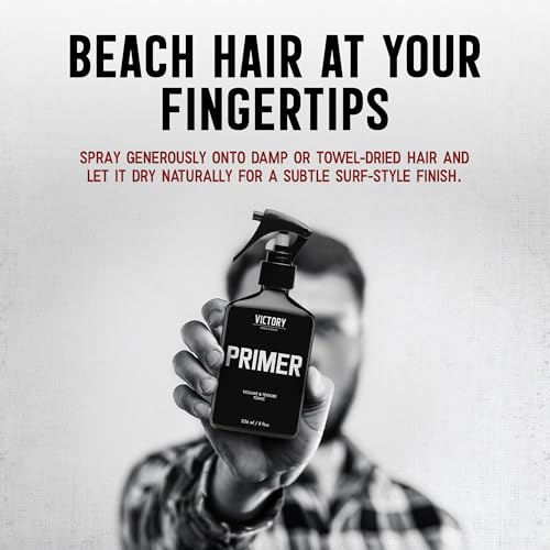 Sea Salt Thickening Spray for Men's Hair | PRIMER by Victory Barber & Brand | Made in the USA