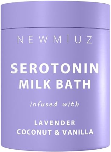 Creamy Coconut Lavender Milk Bath Soak Powder Moisturize Skin Calm Vanilla Luxury Spa Salt Destress Relaxation Gift for Women Perfect Stocking Stuffer