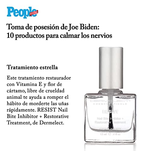 Dermelect Resist Nail Bite Inhibitor + Treatment Anti Aging Nail treatment for Strengthening & Restorative for Nail Biting, Thumb Sucking Weak Nails Hard to Grow Nails Women Men and Children 0.4 oz