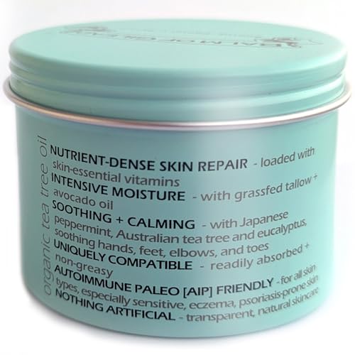 BALM OF GILEAD Foot Cream with Tea Tree and Eucalyptus – Intensive Moisturizing Cream for Dry, Cracked Heels and Feet – Refreshing Body and Skin Care Balm