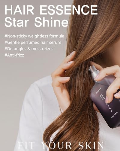 Star Shine Hair Essence - Frizz Control Nourishing Hair Oil Serum for Damaged & Dry Hair - Smooths Ends Adds Shine - Nature Derived Oil & Argan Oil - Floral Musk Scent - 3.38 fl.oz