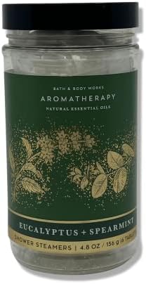 Bath & Body Works - Aromatherapy - Shower Steamers, 6 Tablets Each - 2 Pack Bundle - Lavender Vanilla and Eucalyptus Spearmint