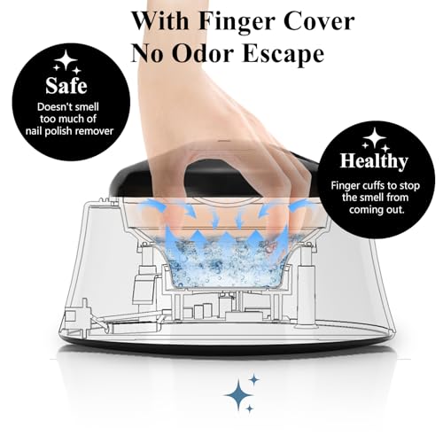 Electric Nail Soaking Bowl, Soak off Bowl for Gel Nail Polish, Acrylic Nails, Dip Powder Removal, Black