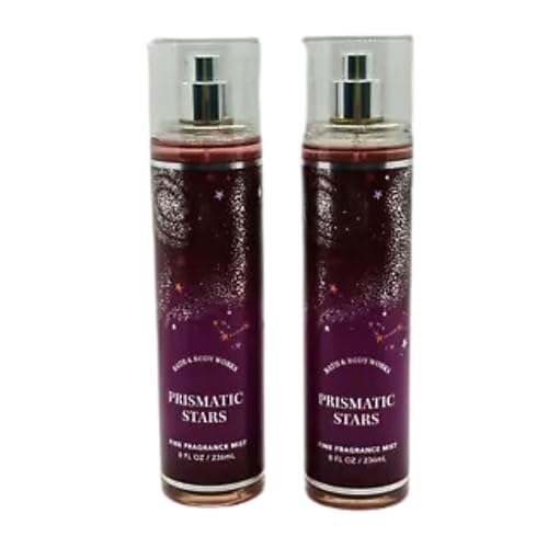 Bath & Body Works Fine Fragrance Mists, Set of 2, 8oz Each Bottle (Prismatic Stars)