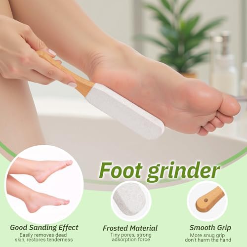 Long Handle Toe Gap Cleaning Brush+Body Shower Brush+Foot Grinder, Silicone Foot Scrubber for Shower, Feet Cleaner Scrub Foot Care for Seniors,Elderly, Men and Women,Black