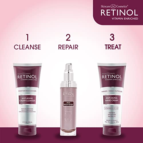 Retinol Anti-Aging Hand Cream–The Original Retinol For Younger Looking Hands –Rich Hand Cream Conditions. Protects Skin, Nails & Cuticles – Vitamin A Minimizes Age’s Effect on Skin (cucumber scent)