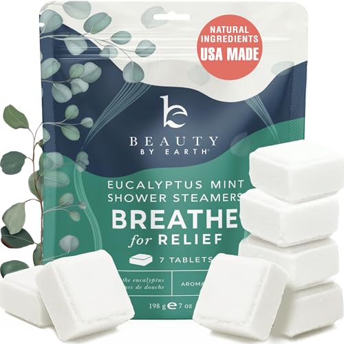 Shower Steamers Aromatherapy - USA Made with Natural Ingredients & Eucalyptus Essential Oil, Large Shower Bombs, Relaxation Spa Gifts for Women & Men, Unique Self Care Gifts