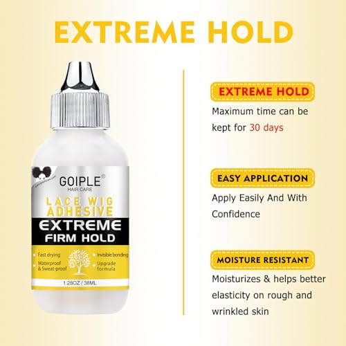 Wig Accessory Essentials Kit Lace Front Wig Glue & Remover, Wig Caps, Elastic Band, Hair Wax Stick, Edge Control, Edge Brush, Hair Shear Dermaplanning Razor Tool and Edge Scarf - 29PCS