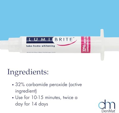 LumiBrite 32% Take-Home Whitening Gel Refill 4 Syringes 2.5 mL by DENMAT