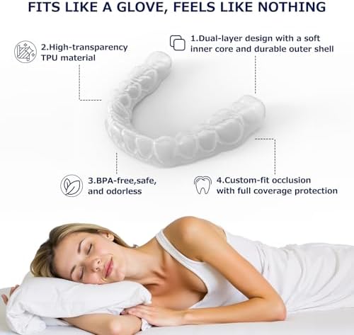 Custom Fit Night Guard for Bruxism & Teeth Clenching - Comfortable & BPA-Free - Protects Teeth & Reduces Jaw Tension - Includes Case & Easy-to-Use Mold Kit