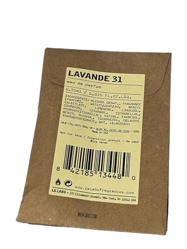 Le Labo LAVANDE 31 UNISEX Perfume EDP Vial 0.75 ml / 0.025 oz - (ONE SAMPLE VIAL PER ORDER) 4480