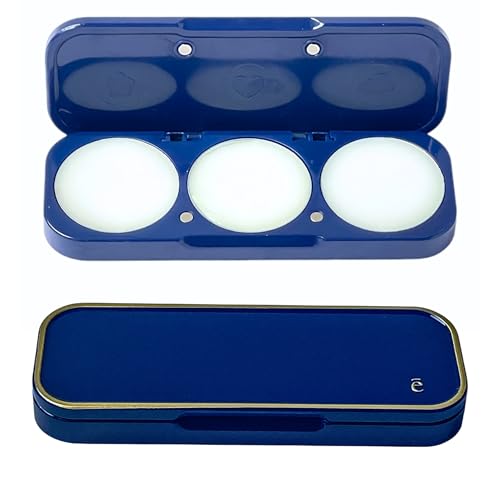 Solid Perfume Discovery Set – 3 Fragrance Pods with Refillable Compact Case (Leather, Tuberose, Fig) – Vegan, Alcohol Free & All Natural Solid Cologne Perfume Balm – Travel Friendly