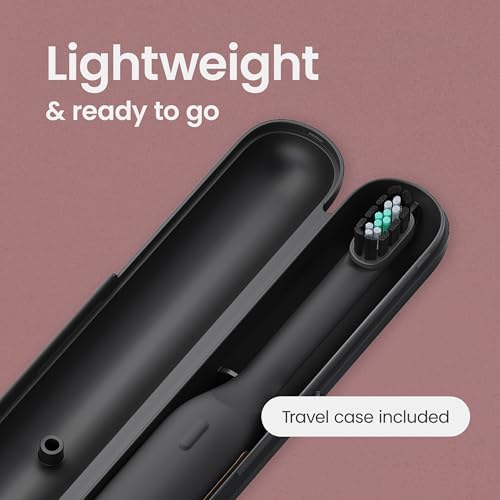 Quip Ultra Next Generation Smart Toothbrush - Timed Electric Toothbrush with Case - Replaceable Brush Head, Soft Bristles, Silicone Handle, 30-Day Battery Life - Travel Toothbrush - Eclipse