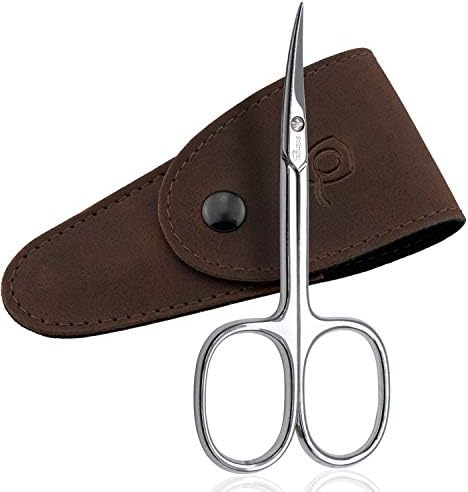 Solingen Curved Cuticle Scissors – Precision German Steel for Manicure & Pedicure, Eyebrow & Eyelash Grooming, Extra Sharp with Premium Storage Case
