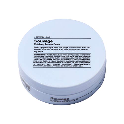 J Beverly Hills Blue Souvage Finishing Texture Paste with Vitamin E for Strong Hair, 2.5 Oz