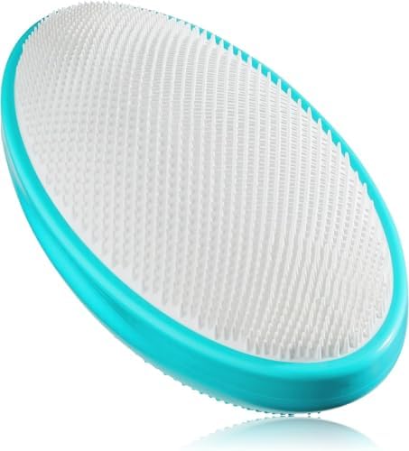 WIZKER® Premium Ingrown Hair Exfoliating Brush: Soft + Firm Face Body Scrubber, Sensitive Skin Exfoliator, Prevents Razor Bumps, Shave, Laser, Wax, Epilation, Dermaplaning – Waterproof, Mold Resistant