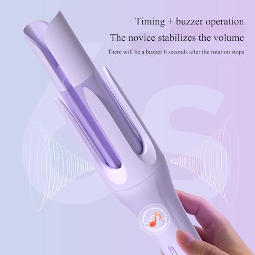 Automatic Hair Curler, 4 Temperature & 3 Timer Settings, Auto Shut-Off, Anti-Scald, Rotating Curling Wand