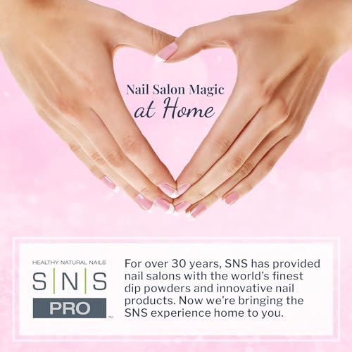 SNS Nail Dip Powder & Base Coat Nail Polish, Dip Powder Starter Kit (Hot Pink & Red) - Includes Foundation Powder, Dip Activator & Top Coat, Replacement Brush, Wood Pusher, Nail File & French Dip Mold