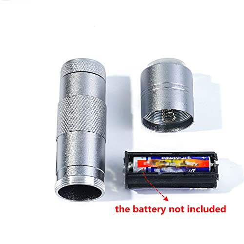 Handheld Nails Art UV Press Light, UV Lamp with French Nail Stamper Head Art Stamp Polish Print Quick Dry Lamp Small Glow Flashlights with 12 LED Lights, Portable Light Nail Dryer for Gel