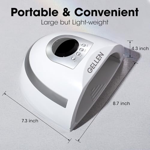 Gellen UV Nail Lamp, 268W UV Light for Nails Professional Fast Curing Nail Dryer, LED Nail Lamp with 4 Timers, 66 LED Beads, UV Nail Light Nail Lamp Gift for Women Girls