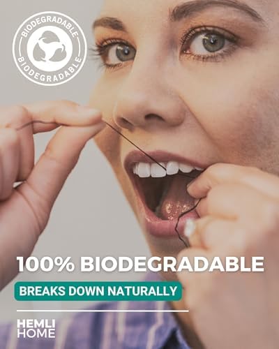 Bamboo Charcoal Dental Floss Refills, Bambo Woven Fibres, 5 x 33 Yards, Organic Refillable Dental Floss, Natural Floss, Eco-Friendly Floss. Plant-Based Candelilla Wax Floss with Natural Mint Flavoring