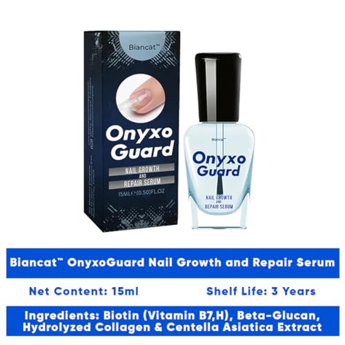 OnyxoGuard Nail Growth and Repair Serum,Nail Strengthener for Thin Nail, Brittle & Damaged Strengthener Base Coat Nail Polish Repair Nail Growth Treatment, Crystal Clear (2PCS)