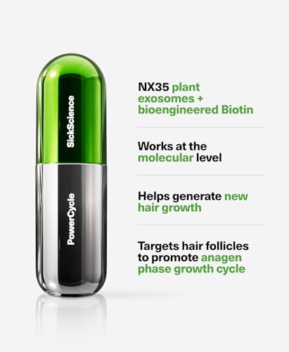 PowerCycle Exosome Scalp Serum – Exosomes for Hair Regrowth, NX35 Growth Serum, Hair Thickening Treatment for Women and Men, Lightweight Leave-In Formula, 60 mL