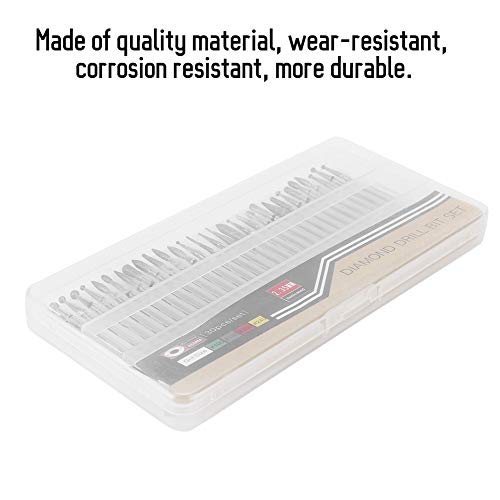 Russian Manicure Drill Bits, 30Pcs/Set Grinding Head Burr Set, Drill Bits Manicure Pedicure Tools Polishing Buffing for Polishing Buffing Bits[A]