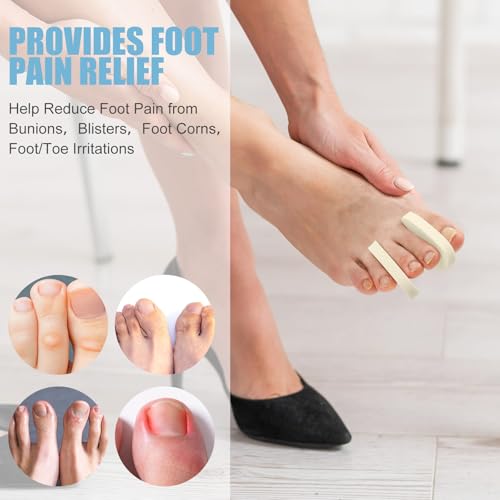 40 Pack Large Foam Toe Spacers Toe Separators for Women Men Relieves Corns Pain From Bunions Toe Overlap Hammer Toe Relief Friction