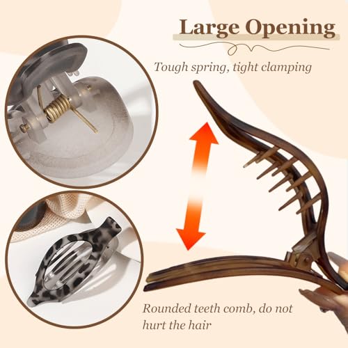 French Hair Clips, 2025 New Large Hair Clips Durable Claw Clips, Versatile Styling Accessories for Women (C)