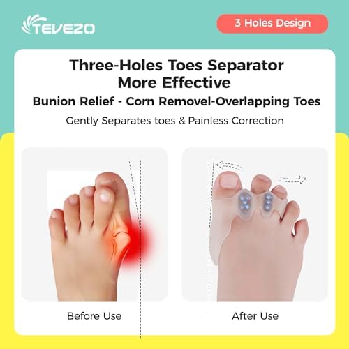 Toe Spacers & Bunion Corrector for Kids | Toe Separators,Corn Callus Removers|Hammer Toe Straightener|Bunion Relief|Overlapping Toes Separators|Corn Pads for Toes|1 Pair (Small-Kids)