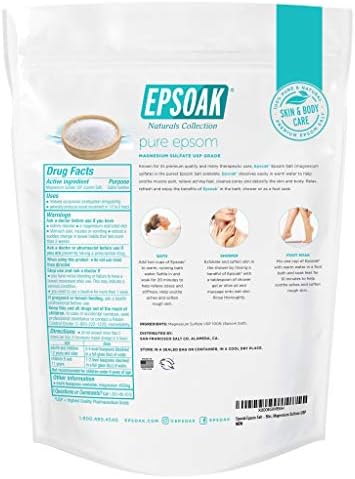 Epsoak Epsom Salt 10 lbs. (Qty. 2, 5 lb. Bags) Magnesium Sulfate USP