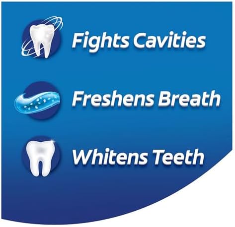 Max Toothpaste with Mini Breath Strips, Cool Mint 3 Large Tubes of 7.3 oz (Total 21.9 oz) Whitening, Fluoride Cavity Protection, Long-Lasting Fresh Breath Bonus Toothpaste Squeezer